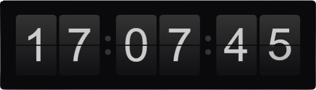 Flip Clock — Classic dark